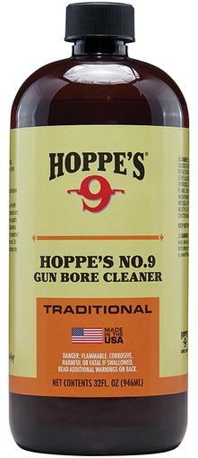 [026285511253] Hoppe's 932 No. 9 Bore Cleaner Removes Carbon Powder  &  Lead Fouling Child Proof Cap  1 Quart (32 oz.) Bottle