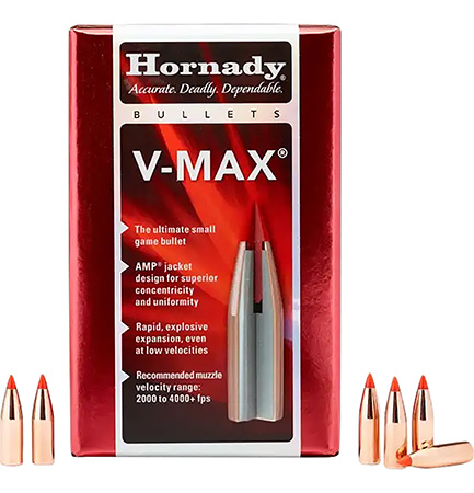[090255275025] Hornady 22420 V-Max  6mm .243 75 gr V Max 100 Per Box/ 40 Case
