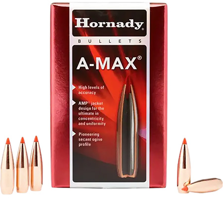 [090255275131] Hornady 30502 A-MAX  30 Cal .308 168 gr A Max 100 Per Box/ 15 Case