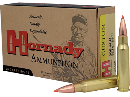 [090255380934] Hornady 8093 Custom  308Win 150gr Super Shock Tip 20 Per Box/10 Case