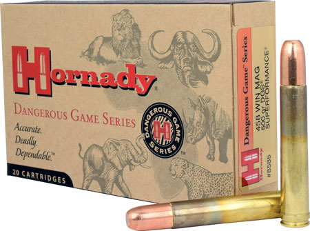 [090255385854] Hornady 8585 Dangerous Game  458WinMag 500gr Dangerous Game Solid 20 Per Box/6 Case