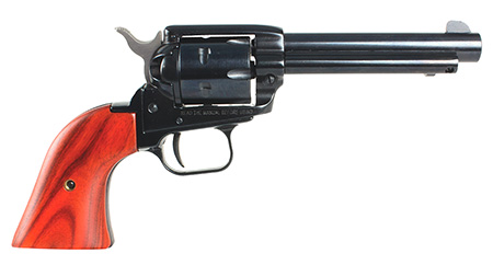 [727962500200] Heritage Mfg RR22B4 Rough Rider  22 LR 6 Shot, 4.75" Black Steel Barrel, Black Zinc Alloy Frame, Black Cylinder Cocobolo Grip, Hammer/Thumb Safety, Exposed Hammer