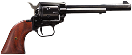 [727962500316] Heritage Mfg RR22MB6 Rough Rider  22 LR 22 WMR 6 Shot, 6.50" Black Steel Barrel, Black Zinc Alloy Frame, Black Cylinder, Cocobolo Grip, Hammer/Thumb Safety, Exposed Hammer