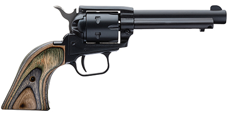[727962506219] Heritage Mfg RR22MBS4 Rough Rider  22 LR 22 WMR 6 Shot 4.75" Black Satin Barrel, Cylinder  &  Frame, Camo Laminate Grips