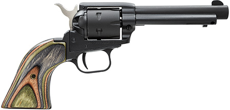 [727962506219] Heritage Mfg RR22MBS4 Rough Rider  22 LR 22 WMR 6 Shot 4.75" Black Satin Barrel, Cylinder  &  Frame, Camo Laminate Grips