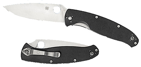 [716104008858] Spyderco C142GP Resilience  4.20" Folding Drop Point Plain 8Cr13MoV SS Blade Black G10 Handle Includes Pocket Clip
