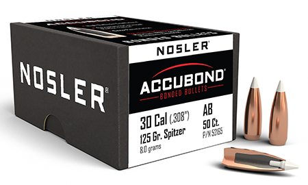 [054041521659] Nosler 52165 AccuBond  30Cal 125gr Spitzer Point 50/Box