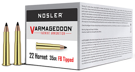 [054041411325] Nosler 41132 Varmageddon  22Hornet 35gr Flat Base Tipped 50 Per Box/5 Case