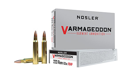 [054041402231] Nosler 40223 Varmageddon  223Rem 62gr Flat Base Hollow Point 20 Per Box/20 Case