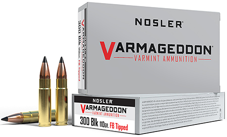 [054041401272] Nosler 40127 Varmageddon  300Blackout 110gr Flat Base Tipped 20 Per Box/20 Case