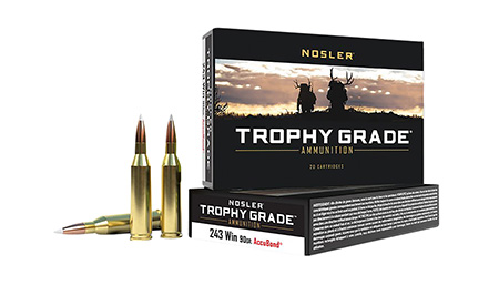 [054041482639] Nosler 48263 Trophy Grade  243Win 90gr Nosler AccuBond 20 Per Box/10 Case