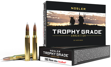 [054041485456] Nosler 48545 Trophy Grade  280Rem 140gr Nosler AccuBond 20 Per Box/10 Case