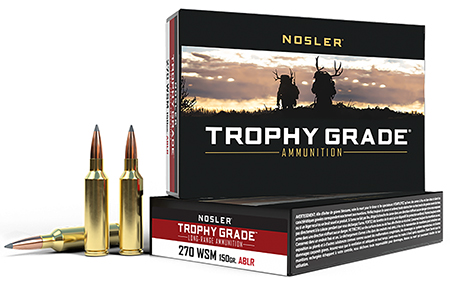 [054041601146] Nosler 60114 Trophy Grade Long-Range 270WSM 150gr Nosler Spitzer AccuBond Long Range 20 Per Box/10 Case