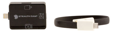 [888151013236] Stealth Cam STCSDCRIOS Memory Card Reader  View Photos/Videos Black Compatible w/ iOS