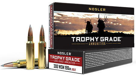 [054041601061] Nosler 60106 Trophy Grade Long-Range 300WSM 190gr Nosler Spitzer AccuBond Long Range 20 Per Box/10 Case