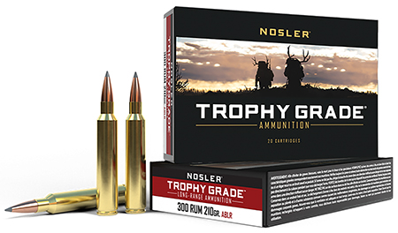 [054041601290] Nosler 60129 Trophy Grade Long-Range 300RUM 210gr Nosler Spitzer AccuBond Long Range 20 Per Box/10 Case
