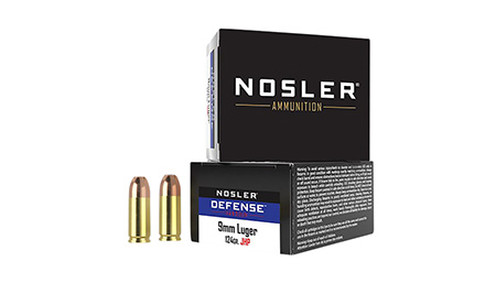 [054041384322] Nosler 38432 Defense Handgun 9mmLuger+P 124gr Bonded Performance Jacketed Hollow Point 20 Per Box/10 Case