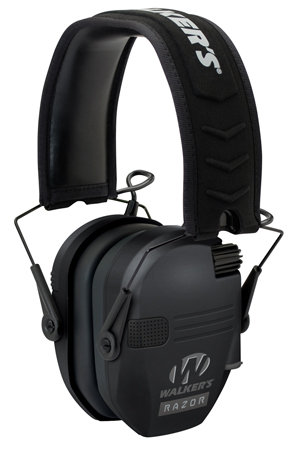 [888151013021] Walker's GWPRSEM Razor Slim Electronic Muff 23 dB Over the Head Black Polymer