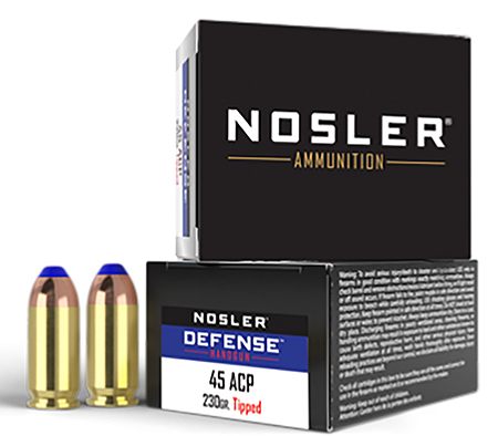 [054041398732] Nosler 39873 Defense Handgun 45ACP 230gr Bonded Performance Tipped 20 Per Box/10 Case