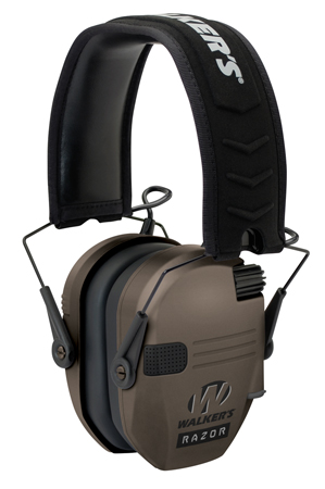 [888151013038] Walker's GWPRSEMFDE Razor Slim Electronic Muff 23 dB Over the Head Flat Dark Earth/Black Polymer