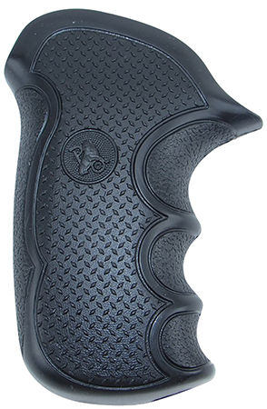 [034337024750] Pachmayr 02475 Diamond Pro Grip Diamond Checkering Black Rubber with Finger Grooves for Taurus Compact Public Defender with Polymer Frame