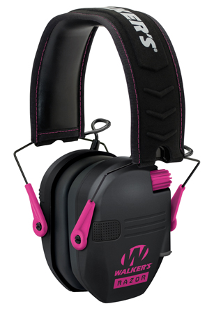 [888151013052] Walker's GWPRSEMPNK Razor Slim Electronic Muff 23 dB Over the Head Black Polymer w/Pink Accents