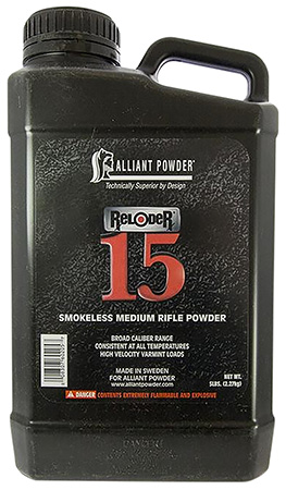 [008307602057] Alliant 150645 Reloder 15 Smokeless Medium Rifle Powder 5lbs 1 Canister