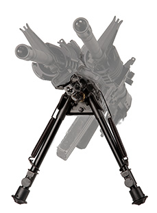 [648018171901] Blackhawk 71BP09BK Sportster Pivot + Traverse Bipod 6"-9"Black Anodized Metal,  Sling Swivel Attached, Rubber Feet