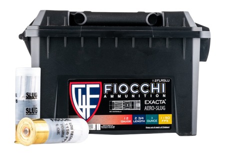 [762344855615] Fiocchi 12FLRSLU Aero Extrema 12Gauge 2.75" 1oz RifledSlug Shot 10 Per Box/8 Case