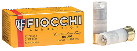 [762344855615] Fiocchi 12FLRSLU Aero Extrema 12Gauge 2.75" 1oz RifledSlug Shot 10 Per Box/8 Case