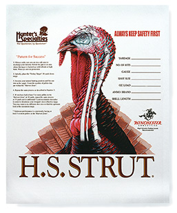 [021291068500] HS Strut 06850 Turkey  Paper Hanging Shotgun 11" x 11" Multi-Color 12 PK