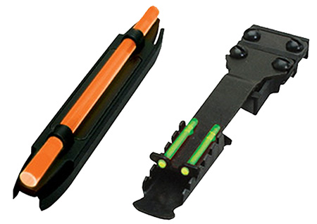 [613485584554] HiViz C4001 C-Series Magnetic Turkey/Deer Sight Set  Black | Orange Fiber Optic Front Sight Green Fiber Optic Rear Sight