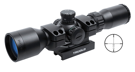 [788130018422] Truglo TG8539TL Tru-Brite 30 3-9x 42mm Obj 28.8-12.1 ft @ 100 yds FOV 1" Tube Black Matte Finish Illuminated Duplex Mil-Dot
