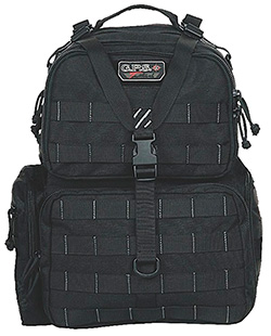[819763010214] GPS Bags T1612BPB Tactical Range Backpack Black 1000D Nylon Teflon Coating 3 Handguns