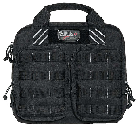 [819763010115] GPS Bags T1412PCB Tactical Double +2 Black 1000D Nylon Teflon Coating Holds 4 Handguns
