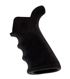 [743108150207] Hogue 15020 OverMolded Beavertail Cobblestone Black Rubber with Finger Grooves for AR-15, M16