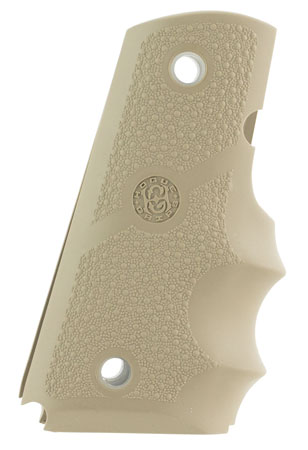 [743108430033] Hogue 43003 Rubber Grip  Cobblestone Desert Tan with Finger Grooves for 1911 Officer