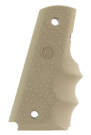 [743108450031] Hogue 45003 OverMolded Grip Cobblestone Desert Tan Rubber with  Finger Grooves for 1911 Governement