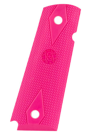 [743108450178] Hogue 45017 OverMolded Grip Panels Checkered Pink Rubber for 1911 Government