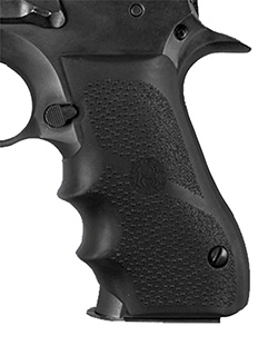[743108760000] Hogue 76000 Rubber Grip  Black with Finger Grooves for Magnum Research Baby Eagle (9/40), IWI Jericho, Uzi Eagle