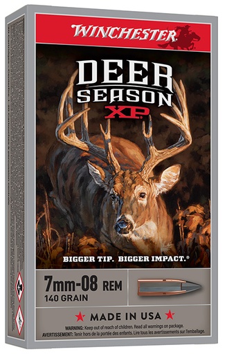 [020892222656] Winchester Ammo X708DS Deer Season XP  7mm-08Rem 140gr Extreme Point 20 Per Box/10 Case