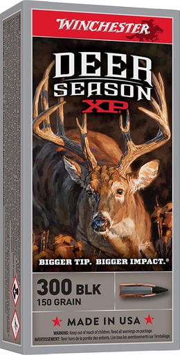 [020892222670] Winchester Ammo X300BLKDS Deer Season XP 300Blackout 150gr Extreme Point 20 Per Box/10 Case