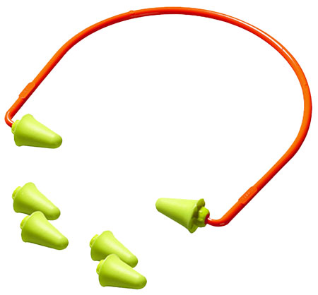 [080529970657] Peltor 97065 Sport Banded Earplugs Foam 28 dB Behind The Head Yellow Buds with Orange Band Adult 1 Pair