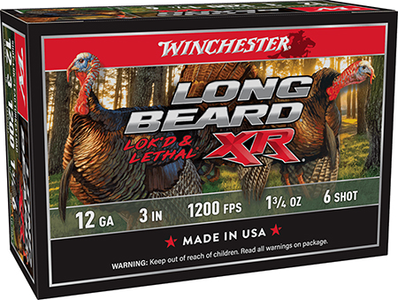 [020892021389] Winchester Ammo STLB1236 Long Beard XR Shot-Lok 12Gauge 3" 1 3/4oz 6Shot 10 Per Box/10 Case