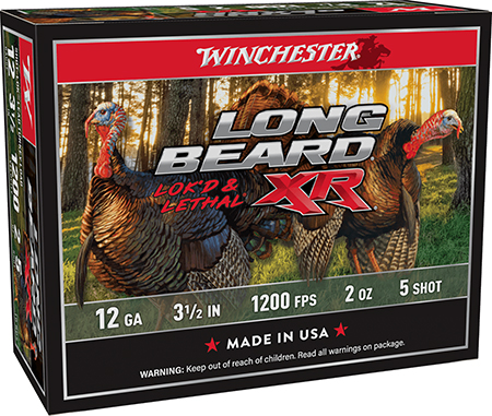 [020892021303] Winchester Ammo STLB12L5 Long Beard XR Shot-Lok 12Gauge 3.50" 2oz 5Shot 10 Per Box/10 Case