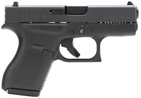 [764503910616] Glock UI4250201 G42 Gen3 Sub-Compact 380 ACP 6+1 3.25" Black Polygonal Rifled Barrel, Matte Black Serrated Slide, Black Polymer Frame, Black Textured Polymer Grip, USA Made