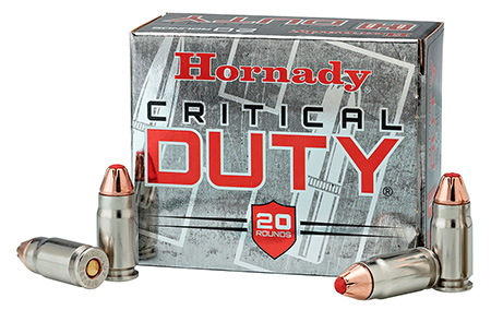 [090255912968] Hornady 91296 Critical Duty  357Sig 135gr Hornady FlexLock 20 Per Box/10 Case