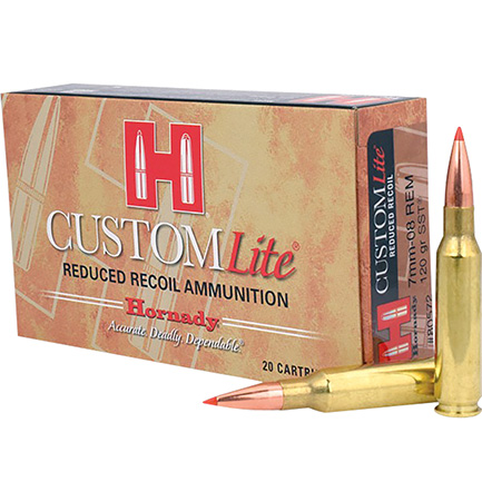 [090255805727] Hornady 80572 Custom Lite  7mm-08Rem 120gr Super Shock Tip 20 Per Box/10 Case