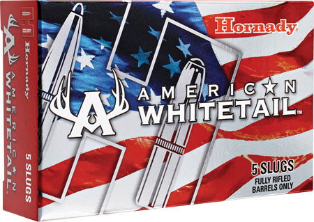 [090255862713] Hornady 86271 American Whitetail  12 Gauge 2.75" 1 oz InterLock Slug Shot 5 Per Box/ 20 Case