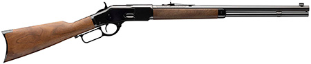 [048702003820] Winchester Repeating Arms 534200140 Model 1873 Short Rifle 44-40 Win 10+1 20" Blued Round Barrel, Rifle-Style Forearm  &  Cap, Walnut Straight Grip Stock w/Crescent Buttplate, Steel Loading Gate
